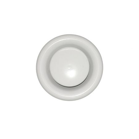 Valvă de ventilație circulară Ø160 mm — Oțel Vopsit Electrostatic RAL9016, reglabil, aspirație și refulare