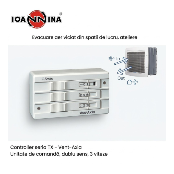Controller Traditional T-Series – 3 Viteze + Reversibil Vent-Axia
