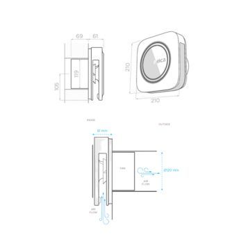 Elica SNAP Air Quality Balancer — alb | echilibrator automat calitate aer cu Wi-Fi si 3 senzori