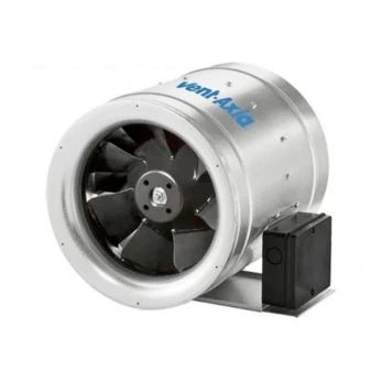 Vent-Axia ACM 250 — industrial mixed flow inline fan 1,620 m³/h, IP54, galvanised metal housing