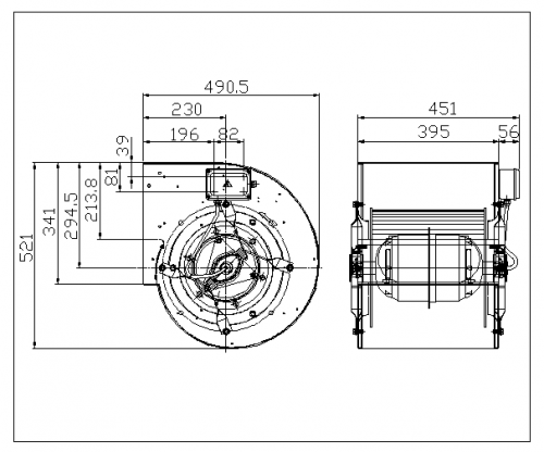 Ventilator centrifugal DDM 12/12 M7A2 3F 4P