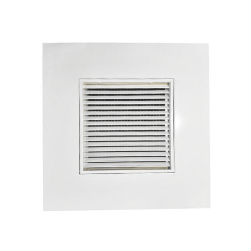 Grilă Deflexie Simplă TEP E FA SPQ 350x350mm RAL 9010 - Ventilație Optimizată!