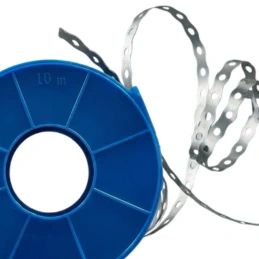 Perforated Mounting Tape — Galvanised Steel, 10m Roll | 17×0.7 mm